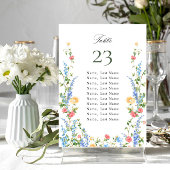 Waterverf Meadow Wildflower Zitplaatskaart Kaart