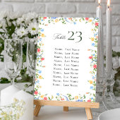 Waterverf Meadow Wildflower Zitplaatskaart Kaart