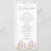 Waterverf Meadow Wildflowers Huwelijksprogramma (Achterkant)