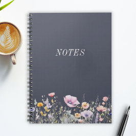 Waterverf Meadow Wildflowers Opmerkingen Notitieboek