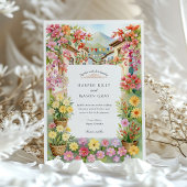 Waterverf Medellín Colombia Huwelijk Kaart