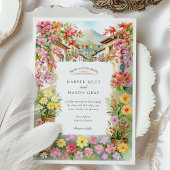 Waterverf Medellín Colombia Huwelijk Kaart