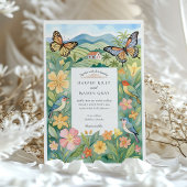 Waterverf Medellín Colombia Natuur bruiloft Kaart