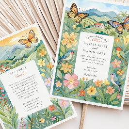 Waterverf Medellín Colombia Natuur bruiloft Kaart