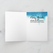 Waterverf medewerker 5 jaar jubileumkaart kaart (Binnen)