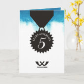 Waterverf medewerker 5 jaar jubileumkaart kaart (Gele Bloem)