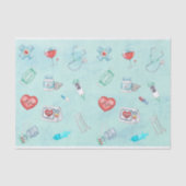 Waterverf Medisch Dokter Verpleegkundige Thema Tissuepapier (Voorkant)