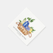 Waterverf mediterraan Baby shower Servet (Hoek)