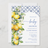 Waterverf mediterraan citroen Baby shower Kaart (Voorkant)