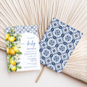 Waterverf mediterraan citroen Baby shower Kaart