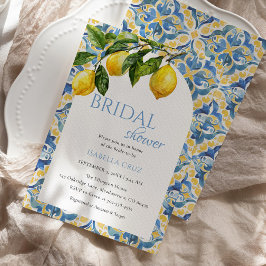 Waterverf mediterraan citroen Vrijgezellenfeest Kaart