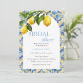 Waterverf mediterraan citroen Vrijgezellenfeest Kaart (Staand voorkant)