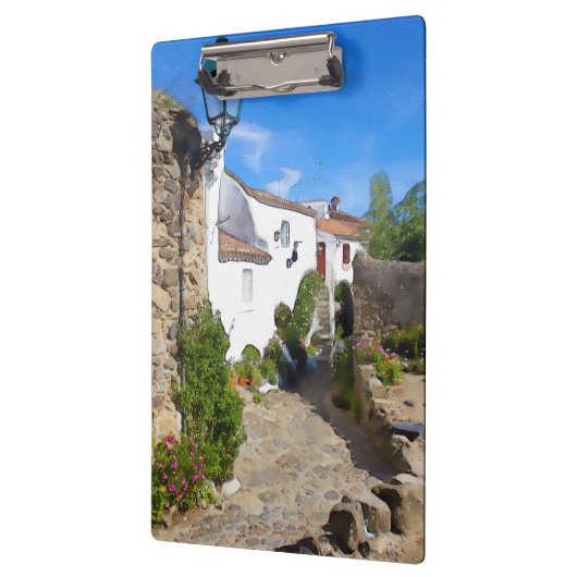 Waterverf mediterraan dorp klembord (Links)