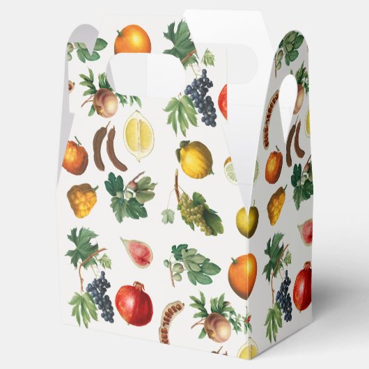 Waterverf mediterraan fruitpatroon bedankdoosjes (Geopend)