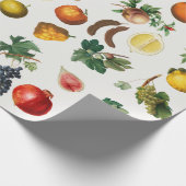Waterverf mediterraan fruitpatroon cadeaupapier (Hoek)
