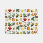Waterverf mediterraan fruitpatroon fleece deken (Voorkant (Horizontaal))