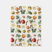Waterverf mediterraan fruitpatroon fleece deken (Voorkant)