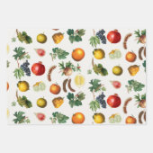 Waterverf mediterraan fruitpatroon inpakpapier vel (Voorkant)