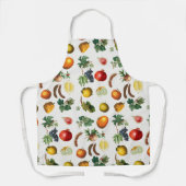 Waterverf mediterraan fruitpatroon schort (Voorkant)