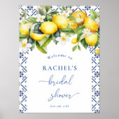 Waterverf mediterraan Vrijgezellenfeest welkom Poster (Voorkant)