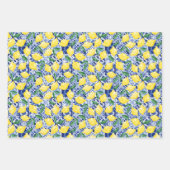 Waterverf Mediterrane Tegel Citruspatroon Citrus Inpakpapier Vel (Voorkant 3)