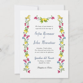 Waterverf mediterrane tuinbloem kaart