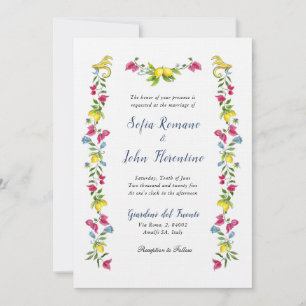 Waterverf mediterrane tuinbloem kaart