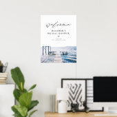 Waterverf Meer Bruidsbruiloft Welkom Poster (Thuiskantoor)