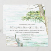 Waterverf Meer en Boat Dock Kaart (Voorkant / Achterkant)