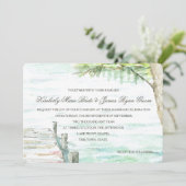 Waterverf Meer en Boat Dock Kaart (Staand voorkant)