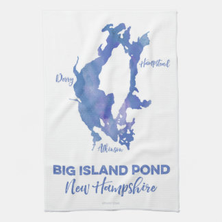Waterverf Meer Keukenhanddoek Big Island Pond NH
