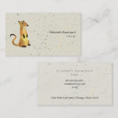 Waterverf Meerkat op een beige Professional Visitekaartje (Voorkant / Achterkant)