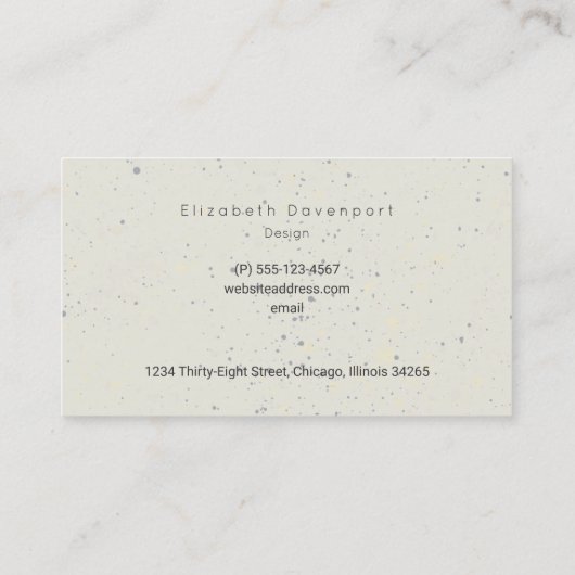 Waterverf Meerkat op een beige Professional Visitekaartje (Achterkant)