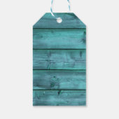 Waterverf Meerkat over blauwe houtdag Cadeaulabel (Achterkant)