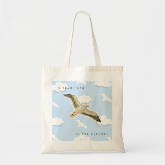 Waterverf meeuw in de wolken tote bag (Voorkant)