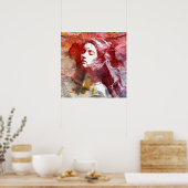 Waterverf meisje - Dare to Love Poster (Keuken)