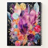 Waterverf meisje, heldere kleuren, aangepaste naam notitieboek (Achterkant)