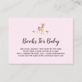 Waterverf Meisje Herten met Paddenstoelen Boek Aan Informatiekaartje