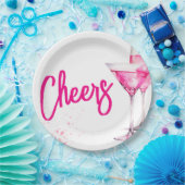 Waterverf Meisjes Galentines Party Papieren Bordje (Feest)