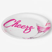 Waterverf Meisjes Galentines Party Papieren Bordje (Gekanteld)