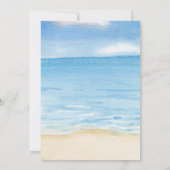 Waterverf meisjes vibing op het strand vrijgezelle kaart (Achterkant)