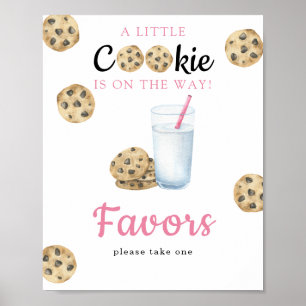 Waterverf melk baby shower - Favorieten Poster