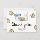Waterverf Melk & Cookies Dank u gender openbaren Bedankkaart (Voorkant)