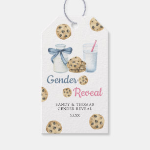Waterverf Melk & Cookies Geslacht Onthullen Cadeaulabel