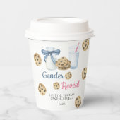Waterverf Melk & Cookies Geslacht Onthullen Papieren Bekers (Voorkant)