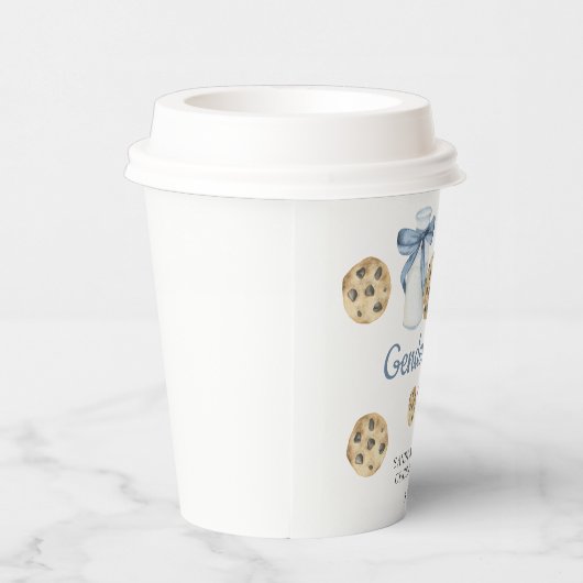 Waterverf Melk & Cookies Geslacht Onthullen Papieren Bekers (Rechts)