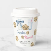 Waterverf Melk & Cookies Geslacht Onthullen Papieren Bekers (Voorkant)