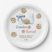 Waterverf Melk & Cookies Geslacht Onthullen Papieren Bordje (Voorkant)