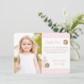 Waterverf Melk en Cookies Verjaardagsfeest Foto Bedankkaart (Staand voorkant)