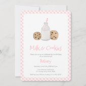 Waterverf Melk en koekjes Meisje Verjaardagsfeest Kaart (Voorkant)